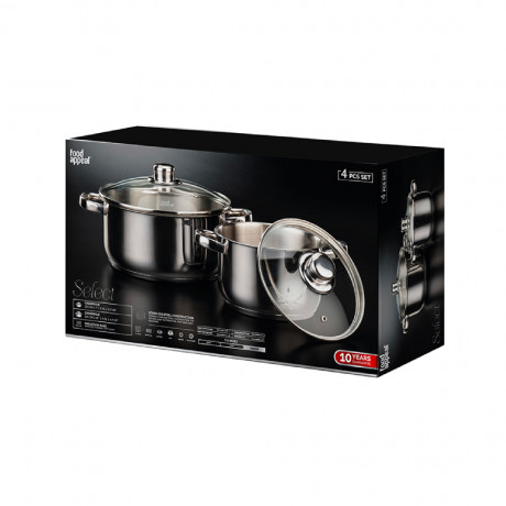  Food Appeal Cookware Set SELECT 4 Pcs Stainless Steel 