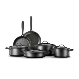 فود أبيل  طقم أواني الطهي سلسلة (REGAL) 10 قطع أسود