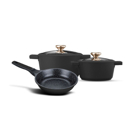  فود آبيل طقم أواني طهي Black Berry عدد 5 قطع لون أسود 