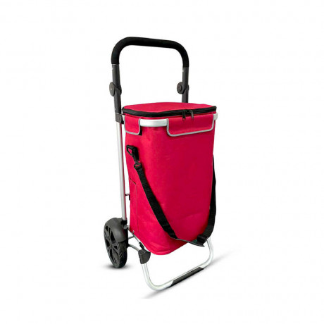  Food Appeal Shopping Cart SHOP&ROLL 45 Liter Cart 20 Liter Thermal Bag, Red 