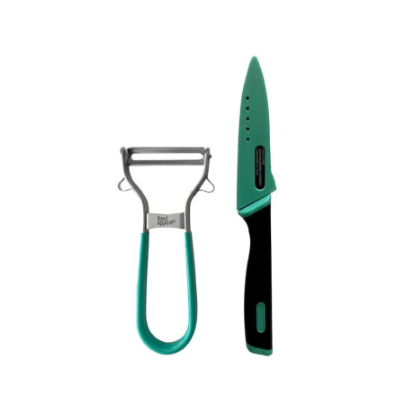  فود أبيل طقم تقطيع وتقشير SHINE & SHARP عدد 2 قطعة، أخضر 