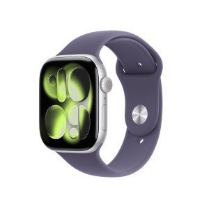 أبل ساعة Watch Series 11 GPS قياس 46مم هيكل Silver مع سوار Purple Fog Sport