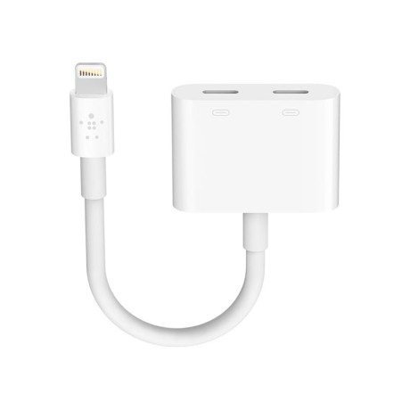  كابل روك ستار للشحن والصوت من Belkin لون أبيض موديل F8J198btWHT 