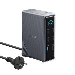 أنكر قاعدة توصيل Prime ‏14 في 1 مع شاشتين بقدرة 160 واط لون رمادي