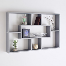Wall Rack With Partitions Decorative Shelves Cube OAK Gray from 5five 