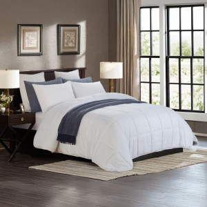 ويل لحاف ميكروفيبر سوبر مايكرو مقاس مزوج 220×200 سم، أبيض