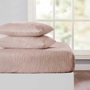 ويل ملف فرشة شيربا VALOR WOOLY BLUSH مقاس مفرد 120×200+30 سم، أبيض