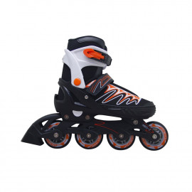 حذاء تزلج بصف 4 عجلات حجم صغير مقاس 33-36 لون أسود من إنيرجيم 
