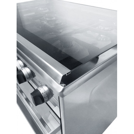  Glem Gas Oven Free Standing 5 Burners, Size 80*60 Cm, Capacity 109 Ltr, Stainless Steel. 