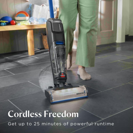  بيسيل مكنسة تنظيف متعدد الأسطح OmniFind لاسلكية، أسود وأزرق 