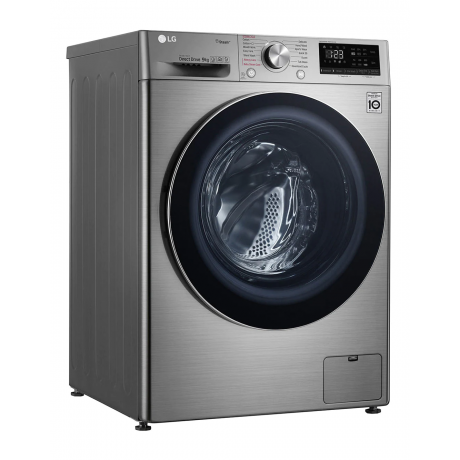LG Washer Capacity 9 kg, 14 Programs, Inverter Direct Drive AI Motor, 1400 RPM, Quick Wash, Steam Function, Dark Stainless. 