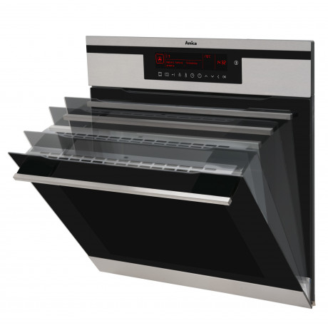  Amica Built-in Electric Oven, 60 cm, 65 Liter Capacity, 12 Programs, 3100 Watts, Stainless Steel. 