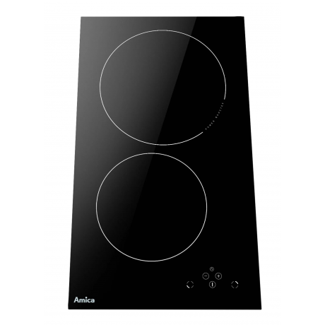  Amica Built-In Induction Hob 30 Cm, 2 Heating Zones, Black Glass. 
