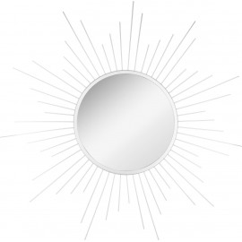 مرآة معدنية شكل شمس قطر 60سم لون فضي من Atmosphera 