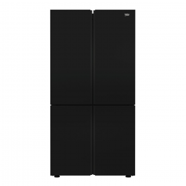 Beko Refrigerator 4 Door Gross 580 Ltr, Inverter Compressor Save Energy, Multi Zone Compartment, Fresh Blue Light, Black Glass. 