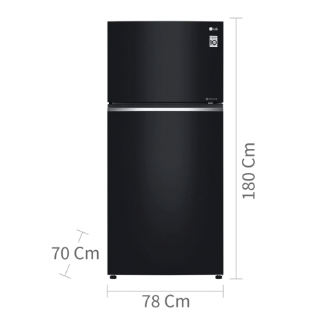  LG Refrigerator Capacity 515 Ltr, Inverter Compressor Save Energy, Black Glass. 