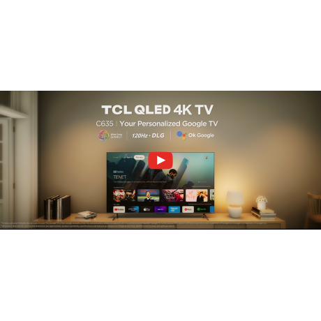  TCL Television QLED C6 Series Size 55 Inch 4K UHD Smart Google TV. 