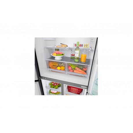  LG Refrigerator 4 Door Capacity 595 Ltr, Inverter Compressor Save Energy, Matte Black. 