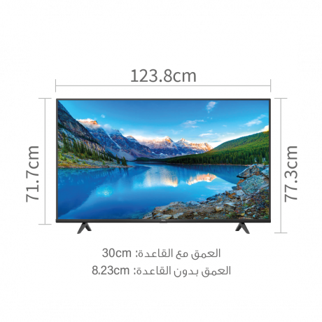  تلفزيون تي سي إل LED فئة P6 حجم 55 بوصة 4K UHD ذكي بنظام تشغيل اندرويد. 
