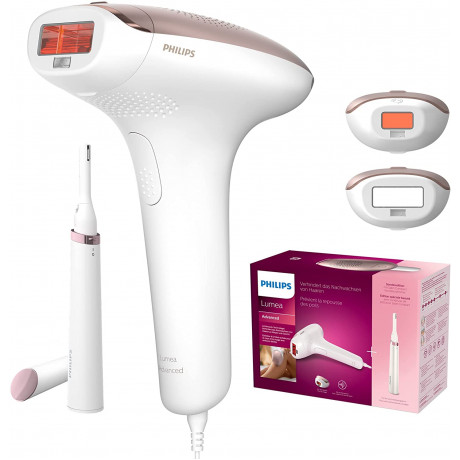  Philips IPL Hair Removal 250,000 Flashes, With Skin Tone Sensor, Corded Use White Color 
