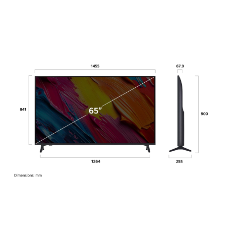  إل جي تلفزيون LED QNED ‎65 بوصة أسود 