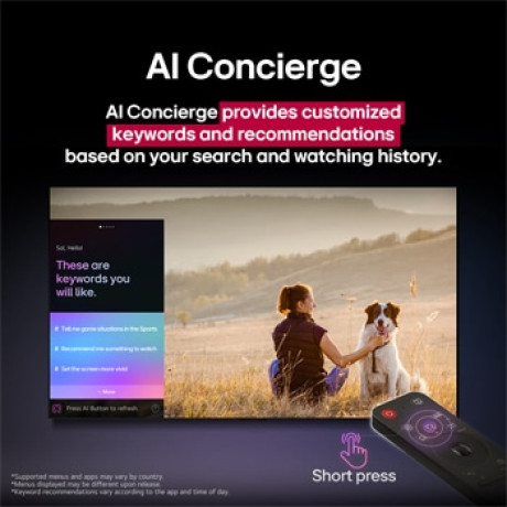  إل جي تلفزيون QNED، فئة QNED80، حجم 65 بوصة بدقة 4K UHD، ذكي بنظام تشغيل WebOS. 