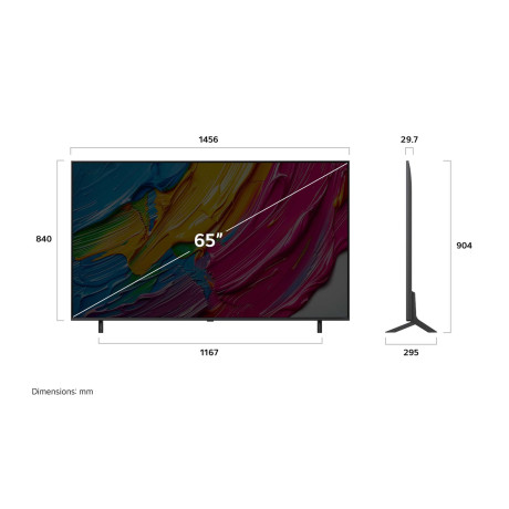  إل جي تلفزيون QNED، فئة QNED80، حجم 65 بوصة بدقة 4K UHD، ذكي بنظام تشغيل WebOS. 