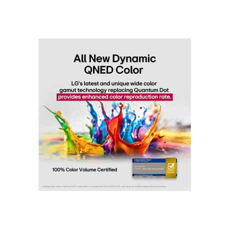  إل جي تلفزيون QNED، فئة QNED80، حجم 65 بوصة بدقة 4K UHD، ذكي بنظام تشغيل WebOS. 