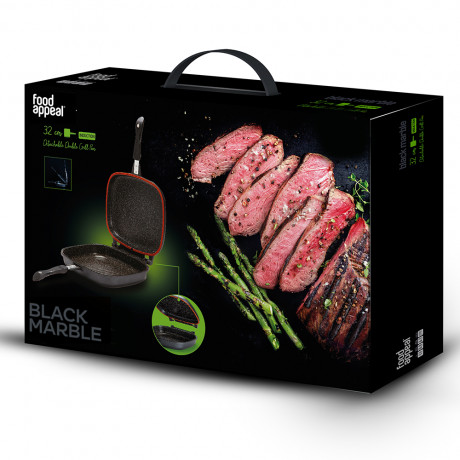 Food Appeal Grill Pan Reversible 32cm, EveryDay Plus Series, Black Color. 