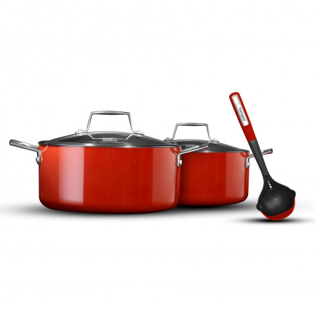 Casserole Set 5 Pcs Edge Red Color from Food Appeal 