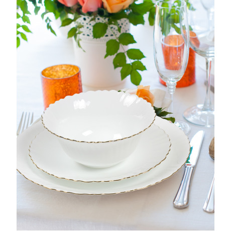 طقم أطباق عشاء 18 قطعة GOLDEN WAVE 7290115622140 من Food Appeal 