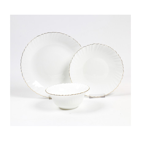 طقم أطباق عشاء 18 قطعة GOLDEN WAVE 7290115622140 من Food Appeal 