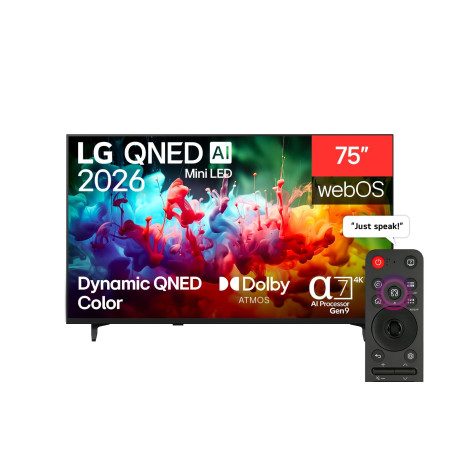  إل جي تلفزيون QNED فئة QNED70 حجم 75 بوصة 4K ذكي بنظام webOS 