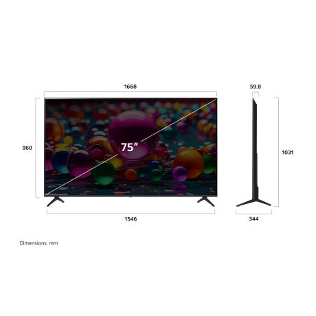  إل جي تلفزيون UHD فئة UA85 حجم 75 بوصة بدقة 4K UHD ذكي بنظام تشغيل WebOS. 