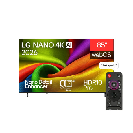  إل جي تلفزيون NanoCell فئة NU850 حجم 85 بوصة 4K ذكي بنظام webOS 