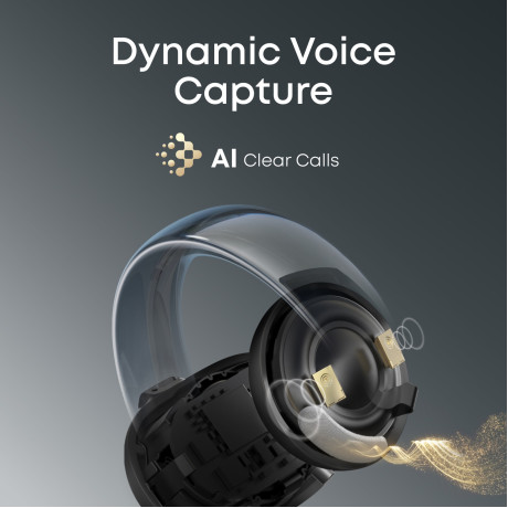  ساوندكور سماعات أذن لاسلكية AeroClip لون أسود 