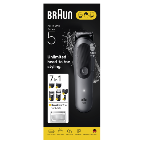  براون ماكينة حلاقة الشعر Series 5 Styler لون أسود ورمادي 