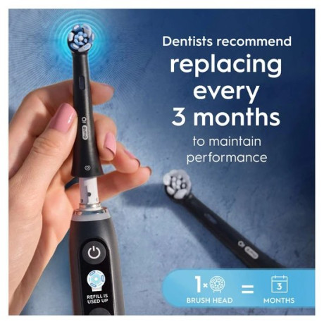  أورال-بي رؤوس فرشاة iO Ultimate Clean، متوافق مع فرش الأسنان Oral-B iO، عبوة 4 قطع، أسود 