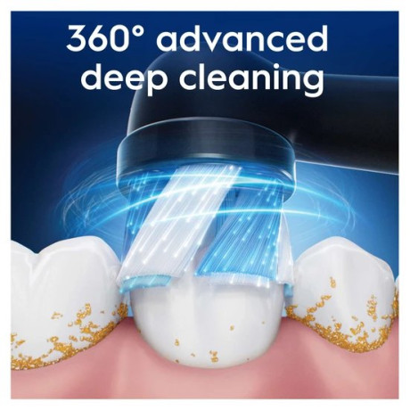  أورال-بي رؤوس فرشاة iO Ultimate Clean، متوافق مع فرش الأسنان Oral-B iO، عبوة 4 قطع، أسود 