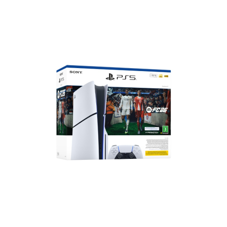  سوني بلايستيشن 5 سليم سعة 1 تيرابايت مع لعبة EA Sports FC 26، أبيض. 