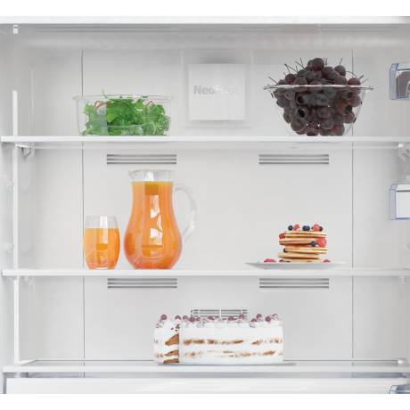  بيكو ثلاجة بفريزر سفلي سعة 554 لتر، ماتور انفرتر موفر للكهرباء، ستانلس أسود. 