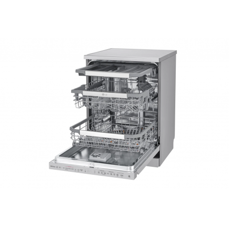  LG Dishwasher 10 Programs, 14 Place Setting, Inverter Direct Drive Save Energy, 3 Racks, Stainless Steel. 