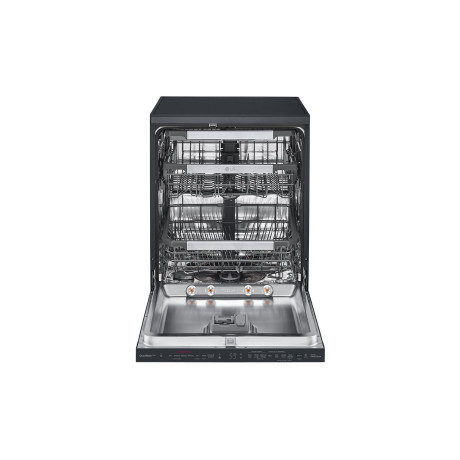  إل جي جلاية 10 برامج، سعة 14 طقم، ماتور انفرتر دفع مباشر موفر للكهرباء، 3 رفوف، أسود غير لامع. 