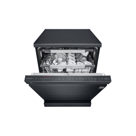  إل جي جلاية 10 برامج، سعة 14 طقم، ماتور انفرتر دفع مباشر موفر للكهرباء، 3 رفوف، أسود غير لامع. 