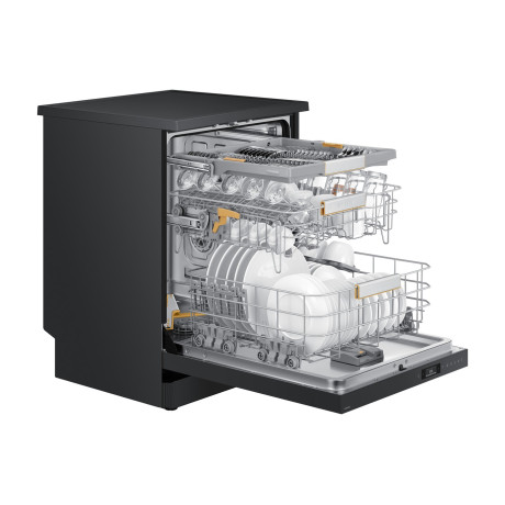  سامسونج جلاية، 11 برامج، سعة 14 طقم، ماتور انفرتر ، 3 رفوف، أسود غير لامع 