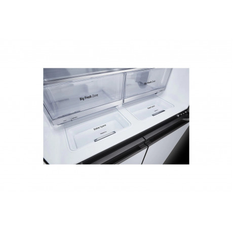  LG Refrigerator InstaView 4 Door Capacity 632 Ltr, Inverter Compressor Save Energy, Silver Glass. 