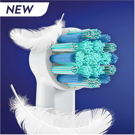  أورال-بي رؤوس فرشاة Frozen للاطفال، متوافق مع فرشاة الاسنان Vitality Pro Frozen، عبوة 4 قطع، ابيض 