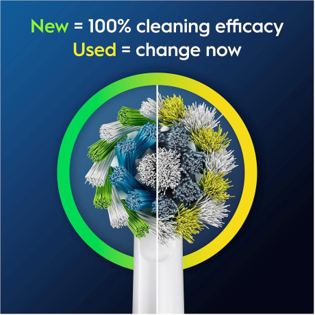  أورال-بي رؤوس فرشاة Vitality CrossAction، متوافق مع فرشاة أسنان Oral-B Vitality، عبوة 4 قطع، أبيض 