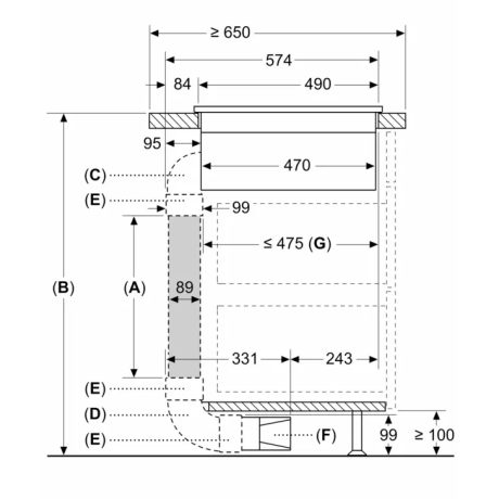  سيمنز طباخ الحث المغناطيسي مع شفاط بلت إن 80 سم زجاج أسود 