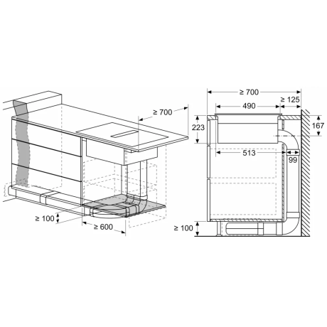  سيمنز طباخ الحث المغناطيسي مع شفاط بلت إن 80 سم زجاج أسود 